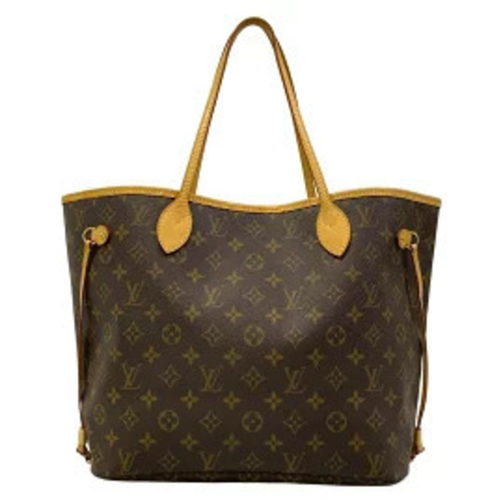 Louis Vuitton Neverfull Tote Bag Leather Brown